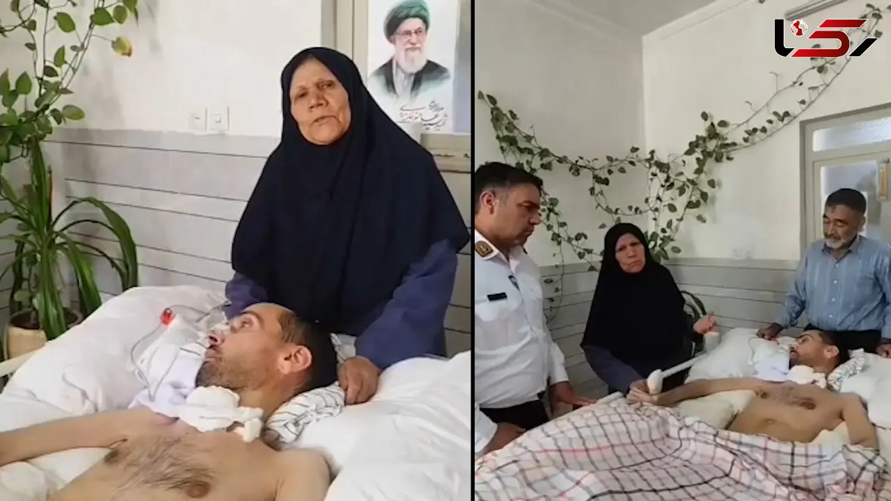 فیلم / روایت تلخ یک سرباز پلیس راه پس از ۱۴ سال زندگی نباتی / دستور ویژه رئیس پلیس راه فراجا برای حمایت از خانواده «ابوالفضل»