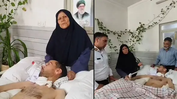 فیلم / روایت تلخ یک سرباز پلیس راه پس از ۱۴ سال زندگی نباتی / دستور ویژه رئیس پلیس راه فراجا برای حمایت از خانواده «ابوالفضل»