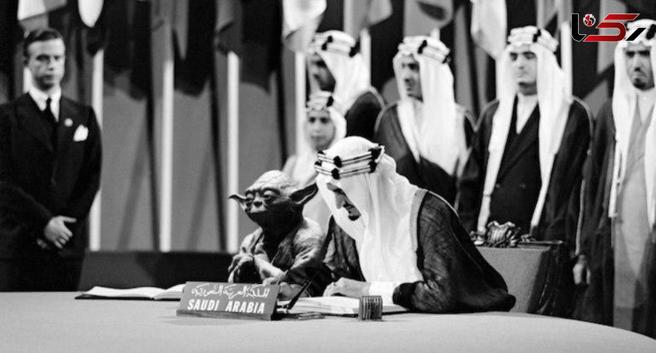 عکس دردسرساز پادشاه سابق عربستان با موجود فضایی!