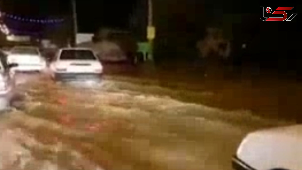 آبگرفتگی شدید در سطح شهر نقده + فیلم