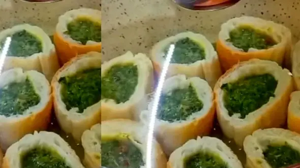 طرز تهیه کوکوسبزی به شکل رولی + فیلم