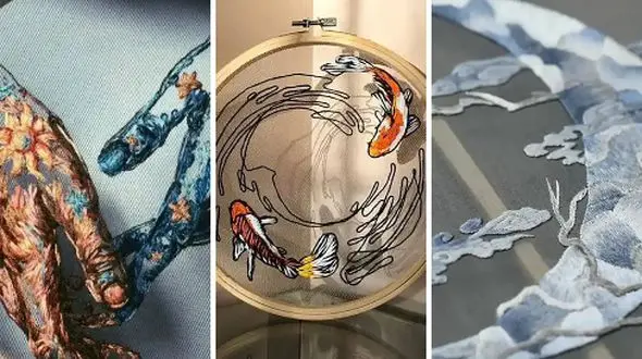 هنر گلدوزی روی تور: 15 مدل زیبا و الهام‌ بخش برای خانه و پوشاک