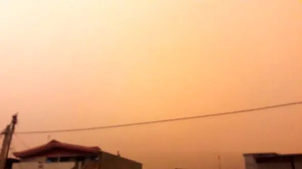 بارش باران خاک در پلدختر + تصاویر