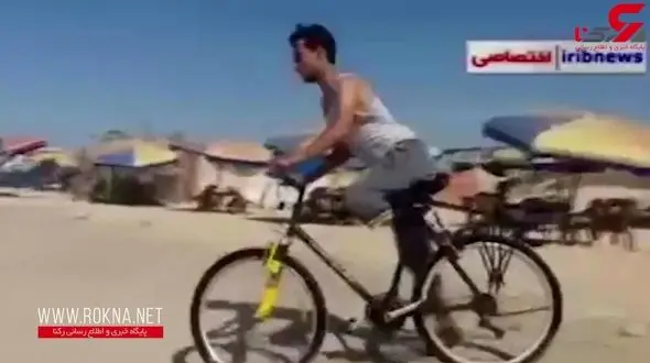 دوچرخه سواری جوان فلسطینی با یک پا + فیلم