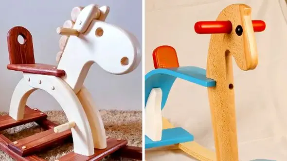 15 مدل جذاب اسب گهواره‌ای چوبی؛ خاطره‌سازی مدرن برای کودکان