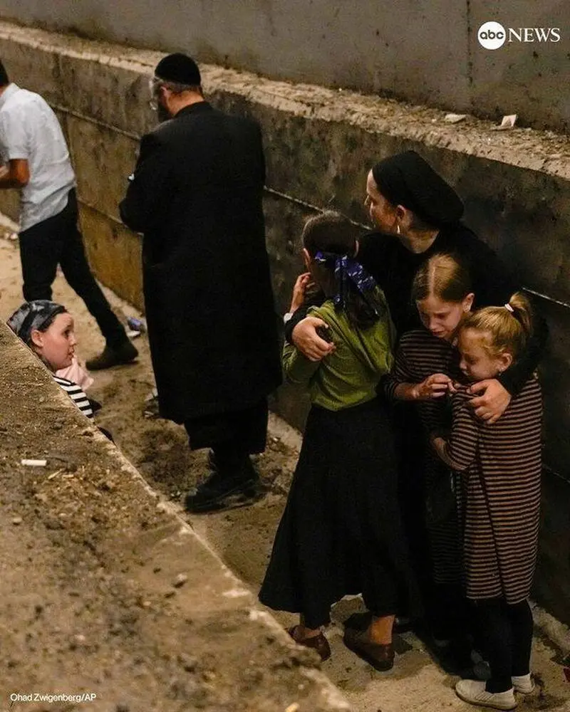 تصاویر abcnews از لحظه ورود موشک های ایران به آسمان فلسطین اشغالی