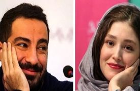 فیلم / عاشقانه پر شور و جذاب فرشته حسینی هنگام آشپزی کردن همسرش / نوید محمدزاده : همش فکر میکنم خیالی یا واقعیت ..
