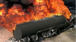 فیلم انفجار مرگبار کامیون گاز در سانتیاگو پایتخت شیلی