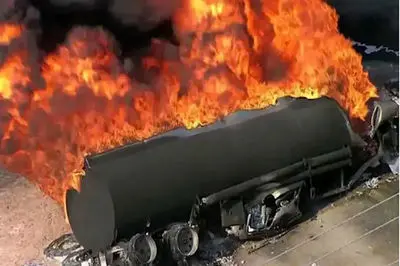 فیلم انفجار مرگبار کامیون گاز در سانتیاگو پایتخت شیلی