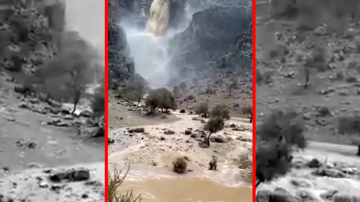 فیلم جاری شدن آبشار فصلی کوهبزان ممسنی