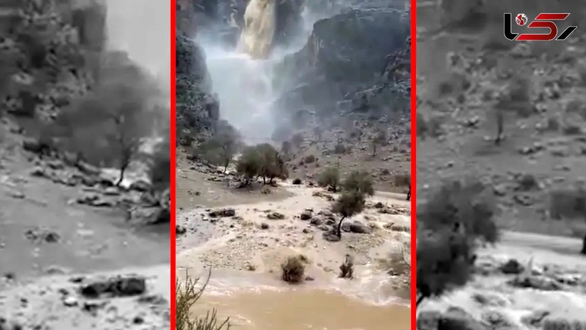 فیلم جاری شدن آبشار فصلی کوهبزان ممسنی