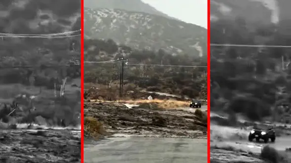 فیلم سیلاب تاریخی در کالیفرنیا پس از بارش بی‌سابقه