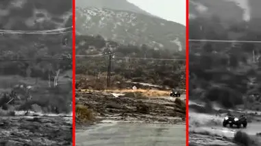 فیلم سیلاب تاریخی در کالیفرنیا پس از بارش بی‌سابقه