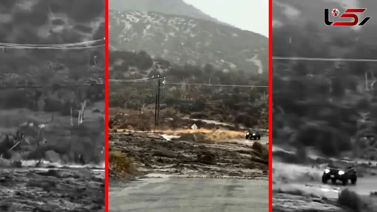 فیلم سیلاب تاریخی در کالیفرنیا پس از بارش بی‌سابقه