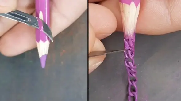 از مغز مداد اثر هنری بسازید / فیلم