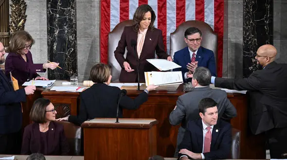 کنگره آمریکا بطور رسمی پیروزی ترامپ در انتخابات ریاست جمهوری ۲۰۲۴ را تایید کرد