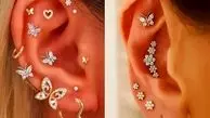 مدل‌ های جدید پیرسینگ گوش رنگ ثابت برای استایل‌ های شیک روزمره