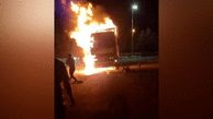 فیلم آتش سوزی یک کامیون در پمپ بنزین ستاره / در اصفهان رخ داد