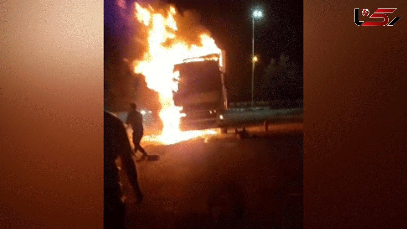 فیلم آتش سوزی یک کامیون در پمپ بنزین ستاره / در اصفهان رخ داد