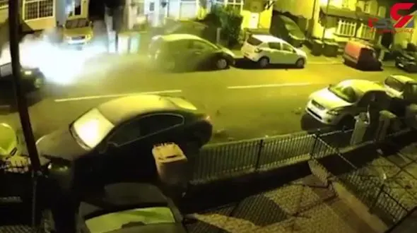 تصادف شدید خودرو سرقتی هنگام فرار +فیلم