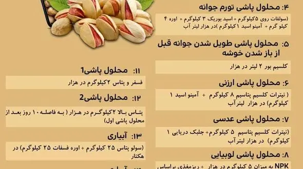 برنامه کود دهی برای تغذیه گیاهان
