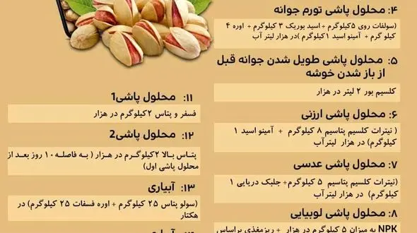 برنامه کود دهی برای تغذیه گیاهان