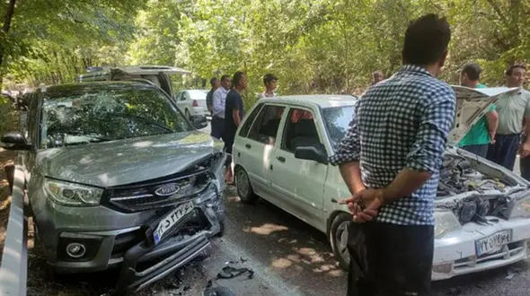 تصادف خونین 4 خودرو در پارک ملی گلستان + جزییات