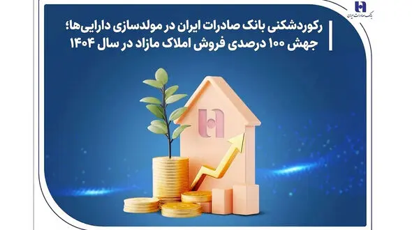 رکوردشکنی بانک صادرات ایران در مولدسازی دارایی‌ها؛ جهش ۱۰۰ درصدی فروش املاک مازاد در سال ۱۴۰۴