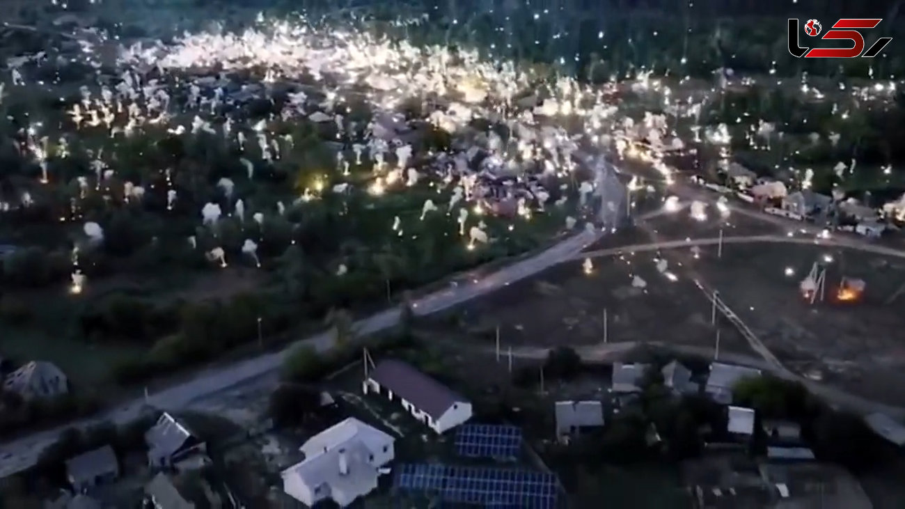 انفجار انبار مهمات آسمان شهر را نا اوکراین را بهم ریخت + فیلم 