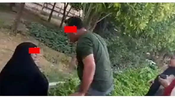 بازداشت مردی که یک زن آمر به معروف را در پارک شیراز کتک زد + فیلم و واکنش پلیس