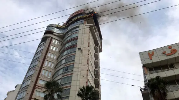 فیلم آتش سوزی در هتل صدف محمودآباد  + جزئیات