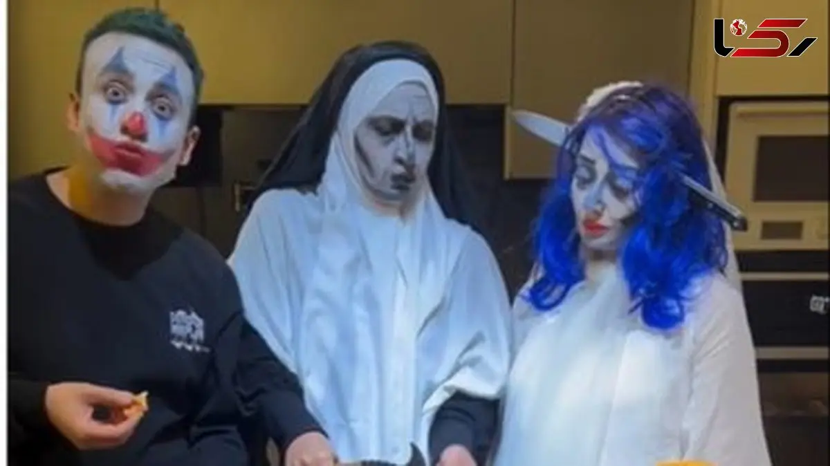 فیلم شب هالووینی فاطمه گودرزی در این سن و سال / خلاقیت خانم بازیگر و عروس و پسرش که همه را به ذوق آورد ...
