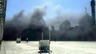 آتش سوزی بزرگ در مسجد جمکران قم + عکس
