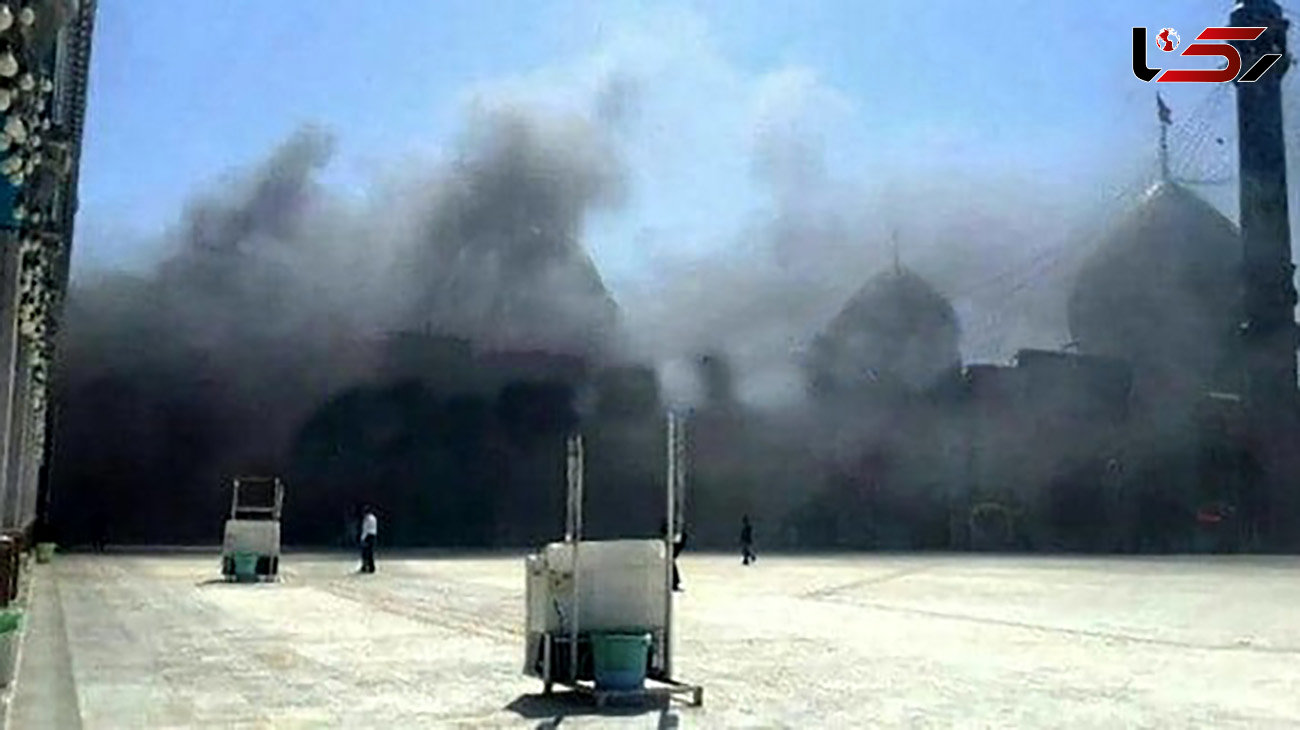 آتش سوزی بزرگ در مسجد جمکران قم + عکس