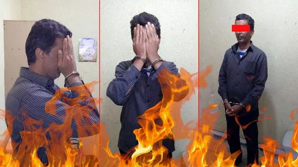 حمله آتشین تسخیر شده جن ها به 8 خودرو و یک خانه در آبادان + عکس متهم