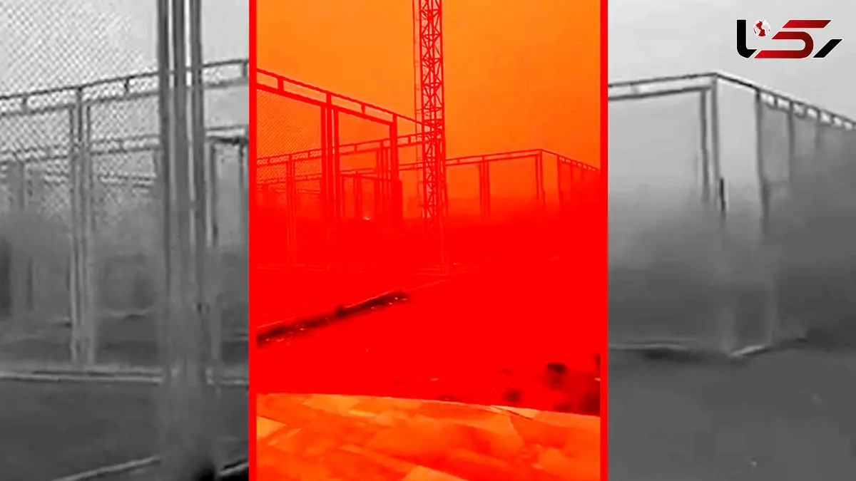 فیلم تغییر رنگ عجیب آسمان عراق