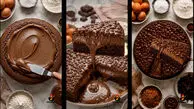 آموزش پخت کیک با طعم شکلات و قهوه و نوتلا به همراه روکش کرانچی + فیلم