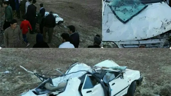 4 کشته در واژگونی پراید در جاده روانسر-کامیاران +عکس