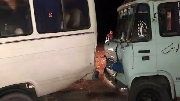 تصادف خونین 2 مینی بوس کارگران معدن در کرمان + وضعیت مصدومان