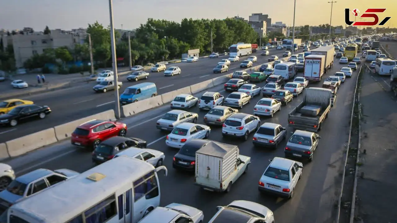 ترافیک نیمه سنگین در آزادراه کرج - تهران