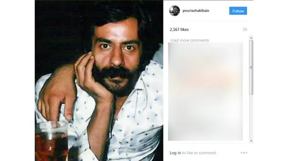 عکسی قدیمی از خسرو شکیبایی در صفحه اینستاگرام پسرش