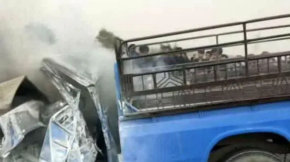 مرگ تلخ 5 مسافر در صحنه تصادف نیسان آبی / در  محور دزفول رخ داد 