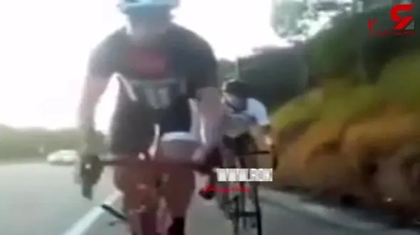 فیلم وحشتناک از مسابقات دوچرخه سواری