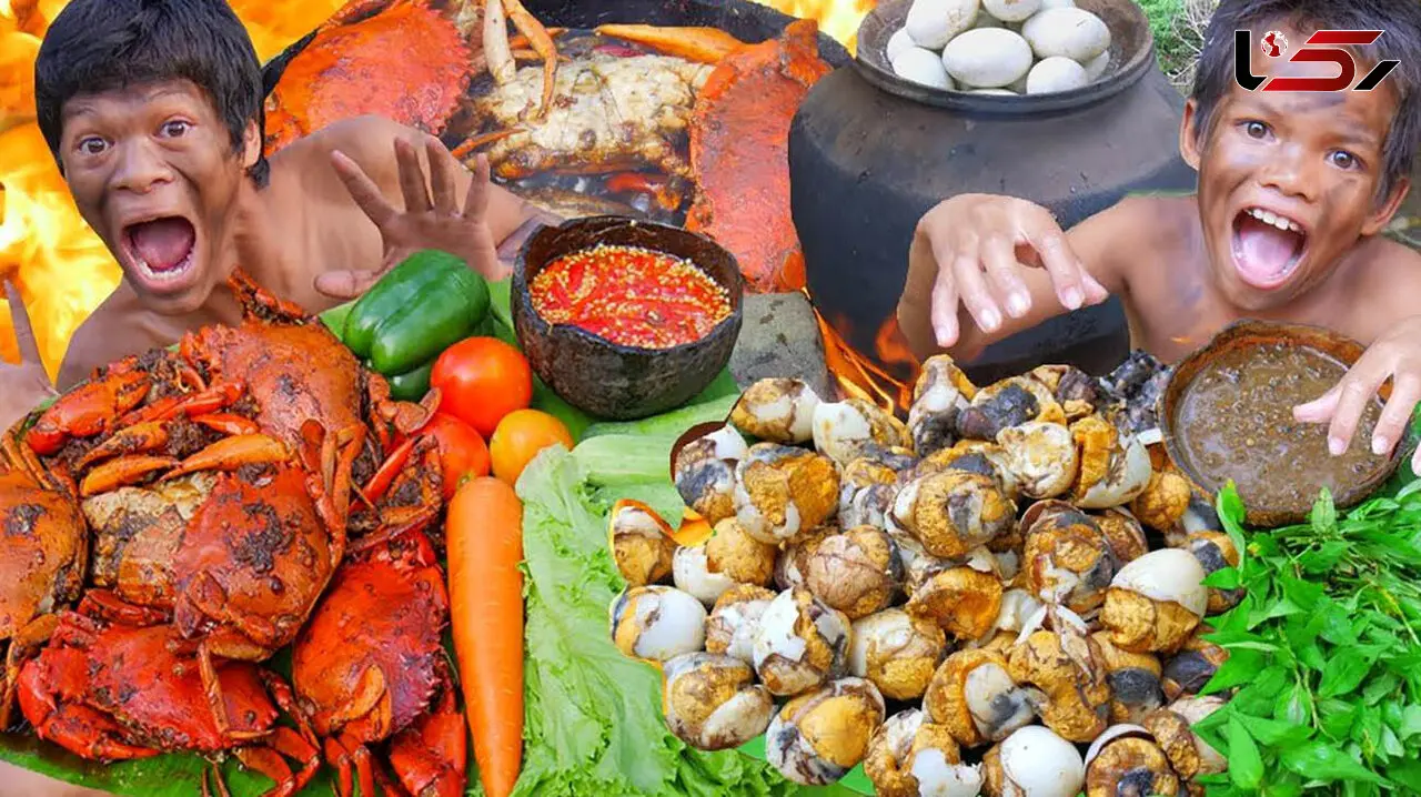 خوراک روستایی اندونزی؛ تجربه‌ای متفاوت از غذا با خرچنگ و تخم اردک + فیلم