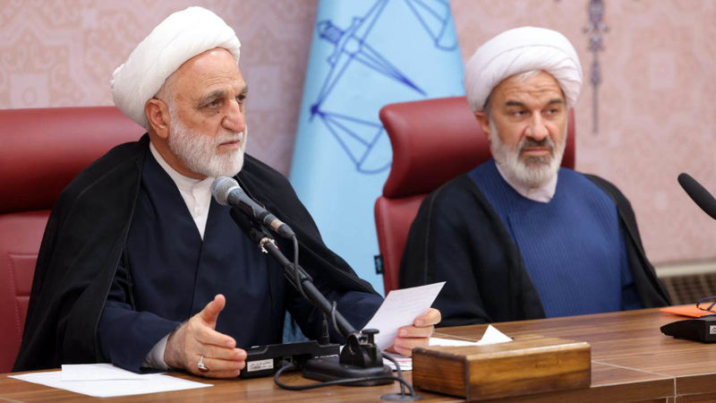 حجت‌الاسلام والمسلمین محسنی اژه‌ای در جلسه شورای قضایی استان خراسان شمالی- سفر استانی 