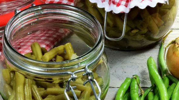 ترشی لوبیا سبز با سبزی شوید