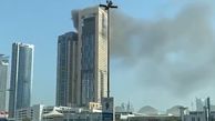 فیلم آتش‌سوزی برج معروف در امارات