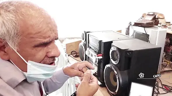 این نابینای ایرانی تعمیرکار حرفه ای است  + فیلم