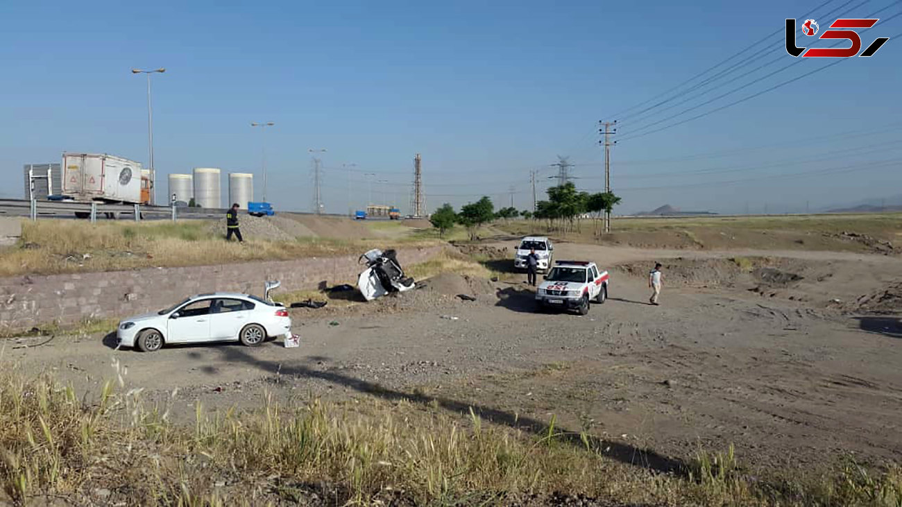 تصادف مرگبار در قزوین / راننده 206 جان باخت + عکس