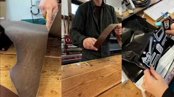 نحوه ساخت کمربندهای چرمی + فیلم 